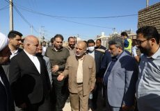همراهی مدیر  بهسازی و نوسازی شهرداری اهواز با وزیر کشور در بازدیدهای سفر رئیس جمهور به خوزستان