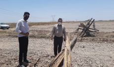 سقوط ۷ پایه برق در شعیبیه؛ امدادرسانی در کوتاه‌ترین زمان