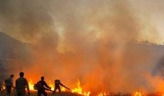 مهار آتش در منطقه حفاظت شده کرائی شوشتر