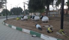 المان نوروزی شهرداری شوشتر تخریب شد