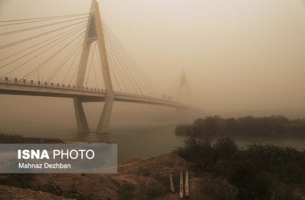 تشکیل توده خاک در عراق / هشدار نارنجی گرد و غبار در خوزستان